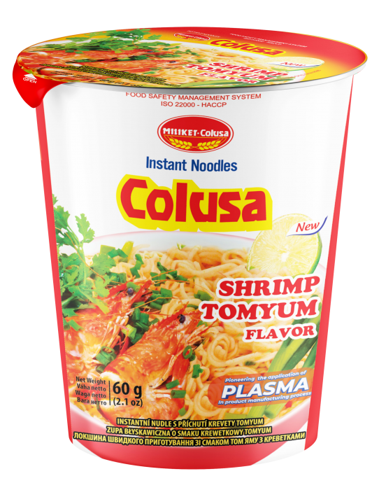 MILIKET Colusa Instantní nudle s příchutí Krevety TomYum 60g