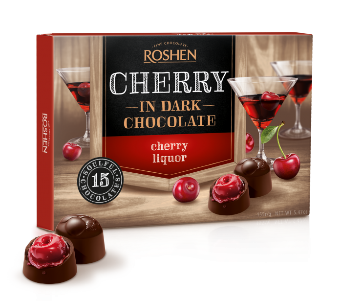 ROSHEN Chocolate with Cherry in Cherry Liquor 155g