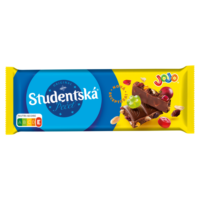 ORION Studentská pečeť Mléčná čokoláda s JOJO želé, arašídy a rozinkami 90g