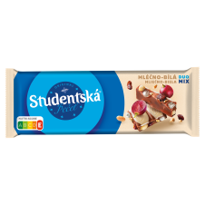 ORION Studentská pečeť Mléčno-Bílá čokoláda s arašídy, rozinkami a želé 90g