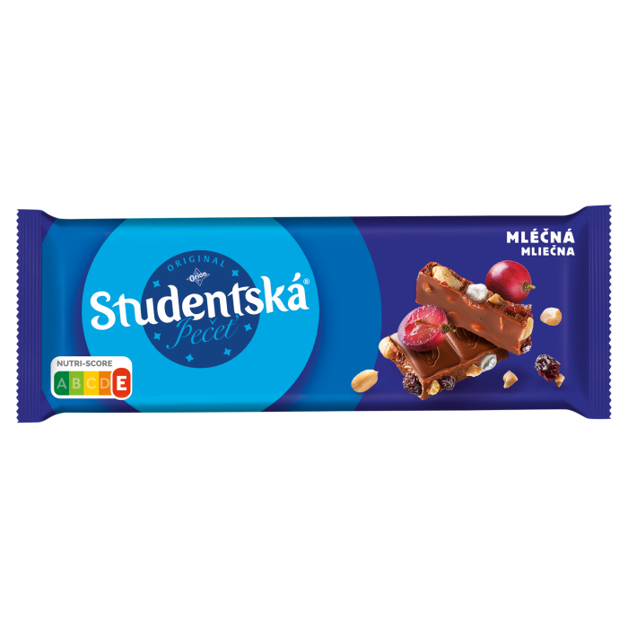 ORION Studentská pečeť Mléčná čokoláda s arašídy, rozinkami a želé 90g