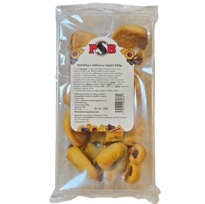 PSB Rohlíčky s višňovou náplní 330g