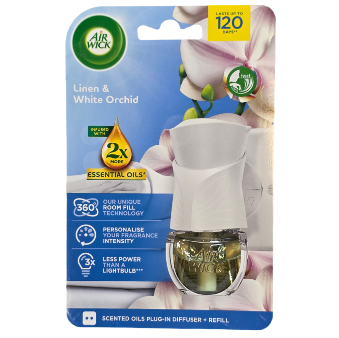 Air Wick Komplet Elektrické Linen & White Orchid 19ml