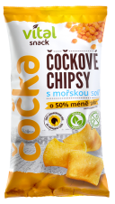 Vital snack Čočkové chipsy s mořskou solí 65g