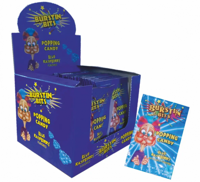 Burstin Bits popping candy Malina 7g