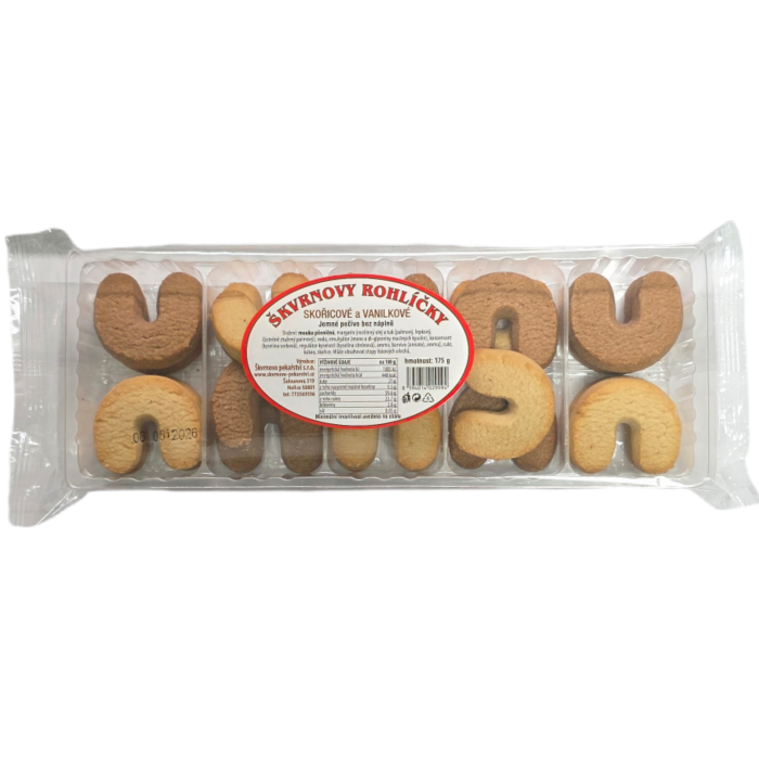 Škvrnovy Rohlíčky skořicové a vanilkové 175g