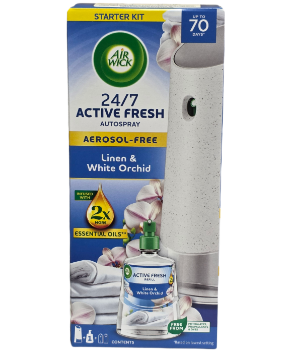 Air Wick Active Fresh komplet Prádlo a bílé Orchidej 228ml