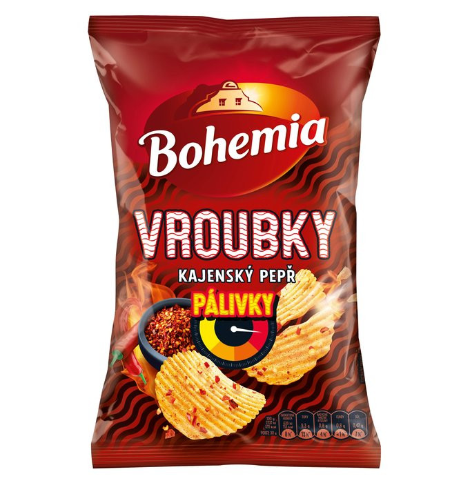 Bohemia Chips 120g Vroubky Kajenský Pepř