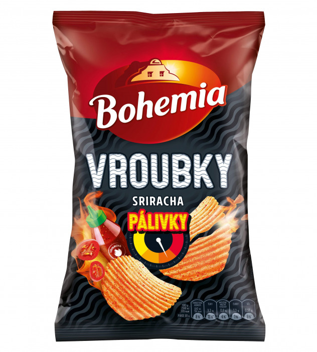 Bohemia Chips 120g Vroubky Sriracha