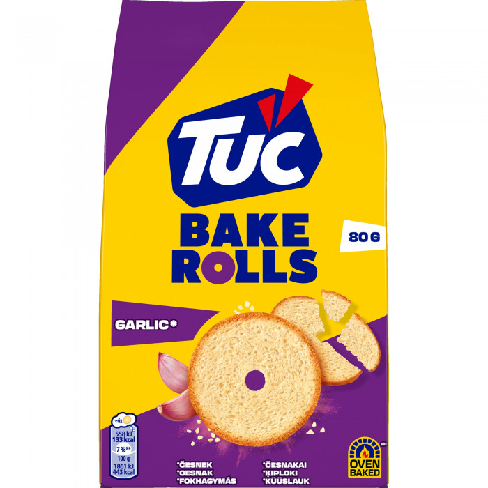 TUC Bake Rolls Garlic 80g
