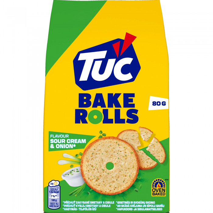 TUC Bake Rolls Sour cream&Onion 80g