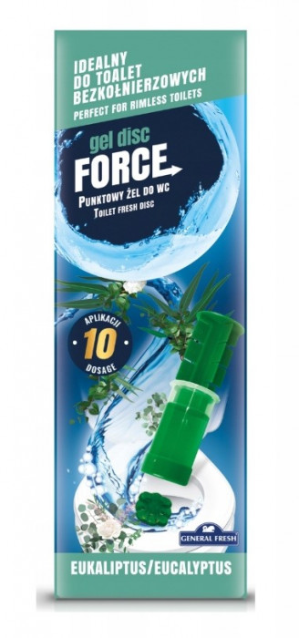 Force Disc bodový WC blok 60ml Eukalyptus
