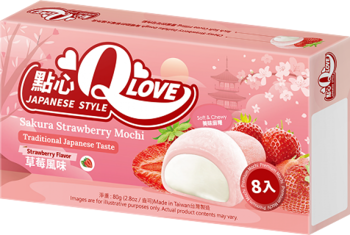 QLove Mochi - Sakura Strawberry 80g