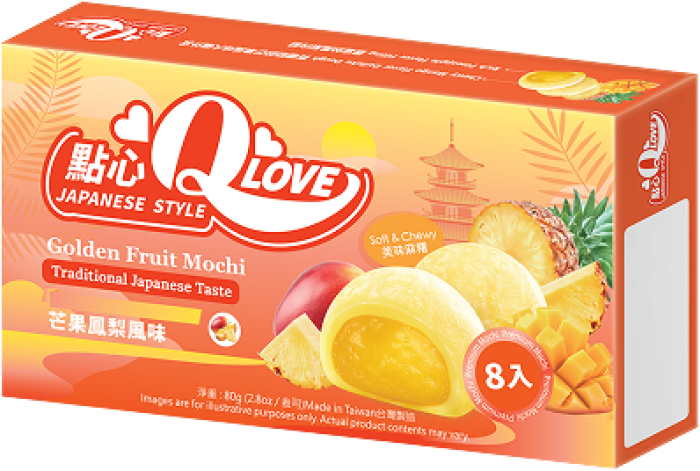 QLove Mochi - Golden Fruit 80g