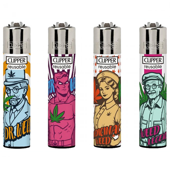 Clipper zapalovač Family Weed
