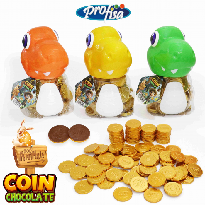 Coin Chocolate ZOO ANIMALS 2,4g - Dino