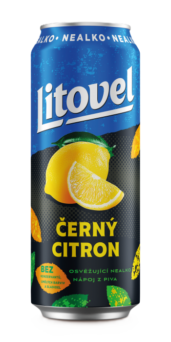 LITOVEL Černý citron, nealko 0,5L