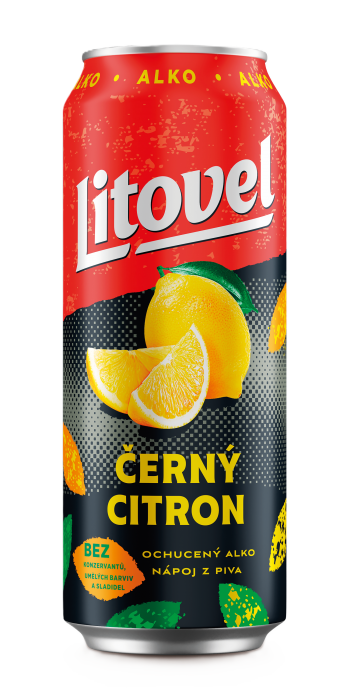 LITOVEL Černý citron, alko 0,5L