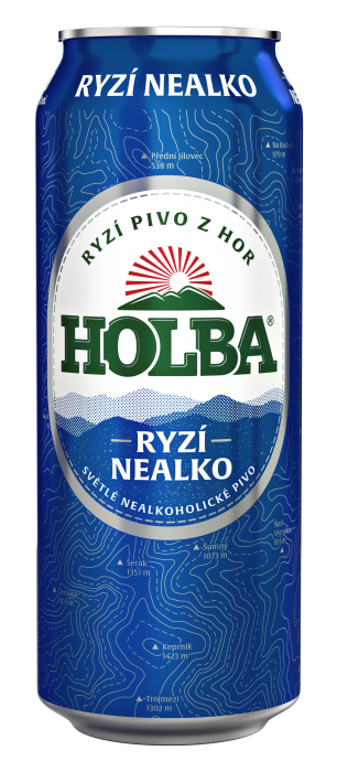 HOLBA Ryzí nealko plech 0,5L