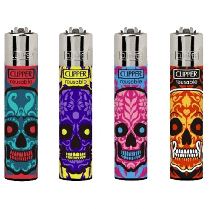 Clipper zapalovač Marked Skulls