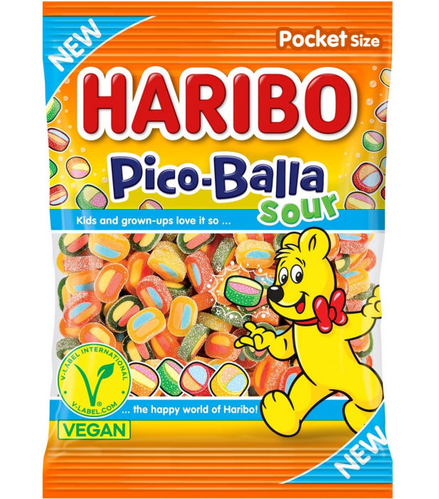 Haribo 80g Pico-balla SOUR želé s ovocnými příchutěmi