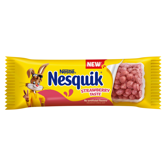 NESQUIK Strawberry Cereal Bar Display 16x23,5g