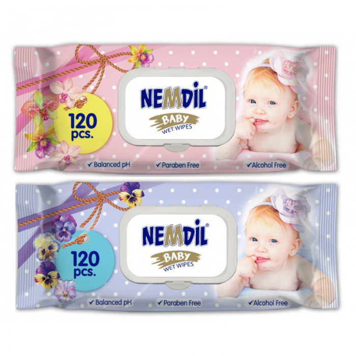 Nemdil vlhčené ubrousky 120 ks klip