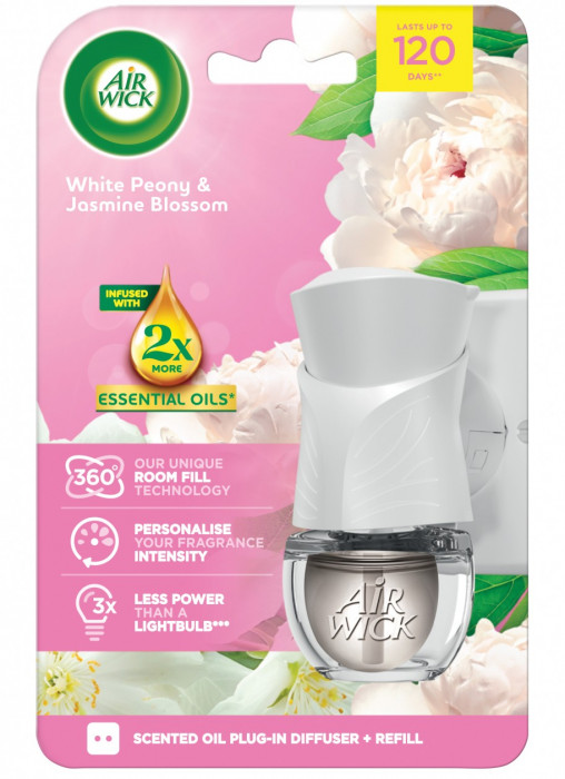 Air Wick Komplet Elektrické Pivoňka a Jasminový květ