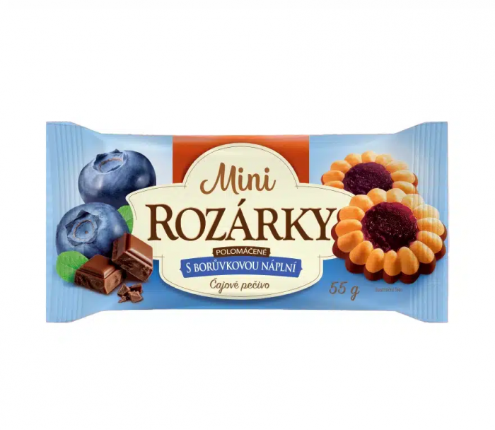 Rozárky Mini Polomáčené Borůvka 55g