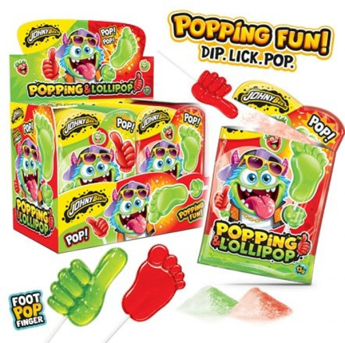 Johny Bee - MONSTER POPPING + LOLLIPOP – ruce, nohy + praskací prášek 13g