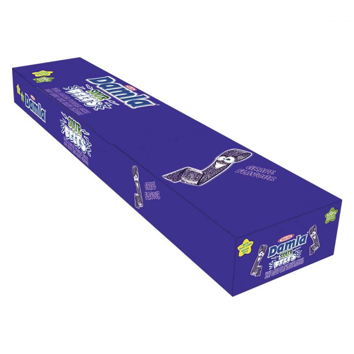 Tayas Damla Sour Belts - Grape 15g