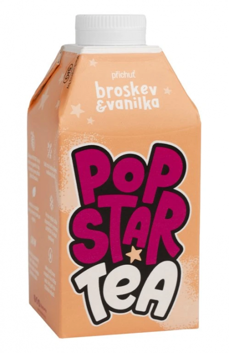 PopStar Tea 0,5L Broskev & Vanilka