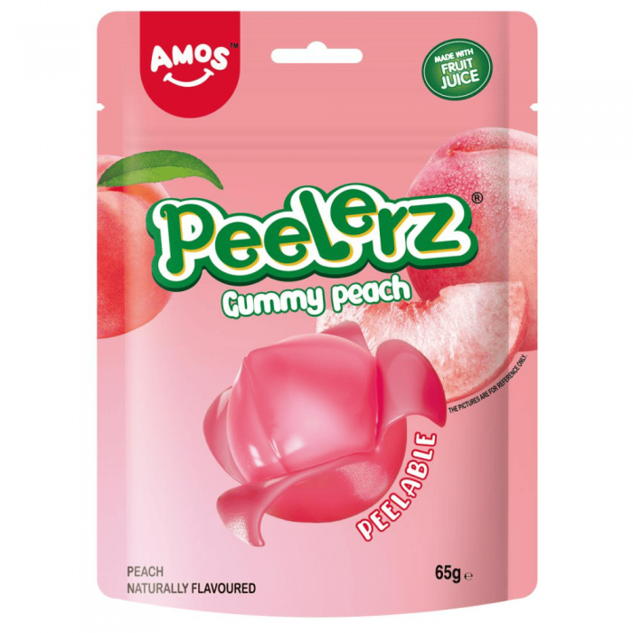 Amos Peelerz želé bonbóny s příchutí Broskve 65g