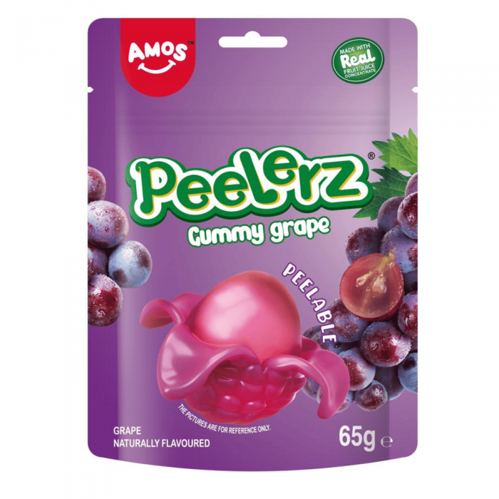 Amos Peelerz želé bonbóny s příchutí Hrozna 65g