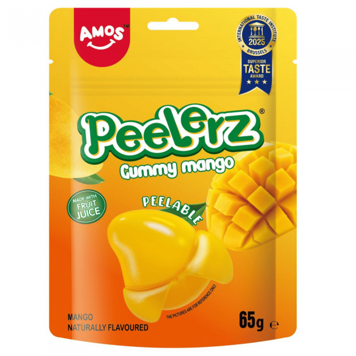 Amos Peelerz želé bonbóny s příchutí Manga 65g