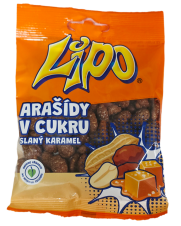 LIPO Arašídy v cukru Slaný Karamel 60g