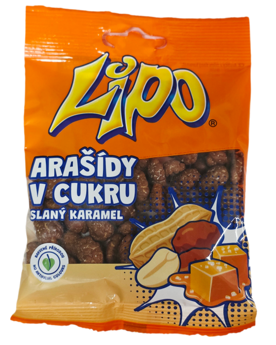 LIPO Arašídy v cukru Slaný Karamel 60g