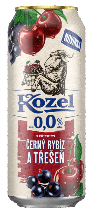 Kozel 0,0% Černý rybíz&Třešeň 500ml