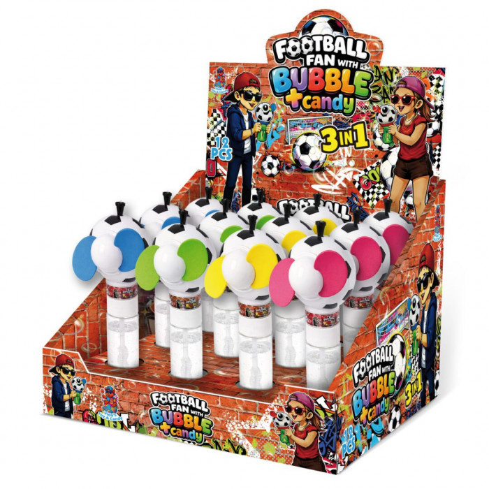 FOOTBALL FAN WITH BUBBLE – bublifuk + ventilátor 2v1 5g