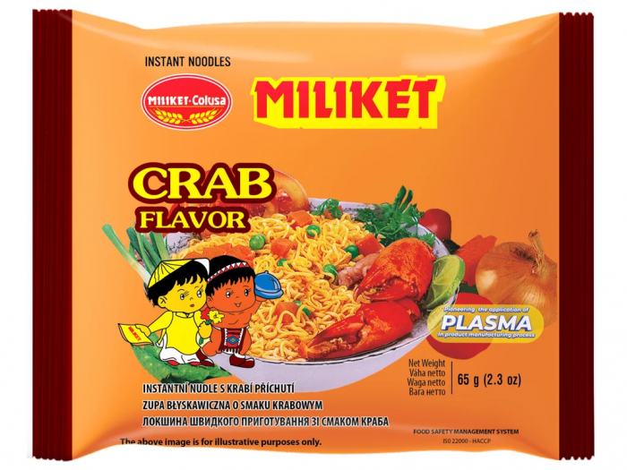 MILIKET Instantní nudle s Krabí příchutí 65g