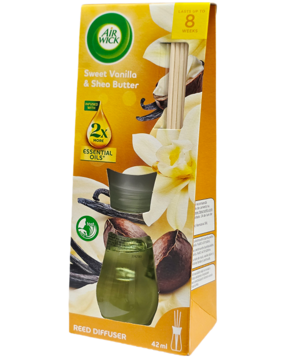 Air Wick Vonné Tyčinky 42ml Sladká Vanilka a Bambucké máslo