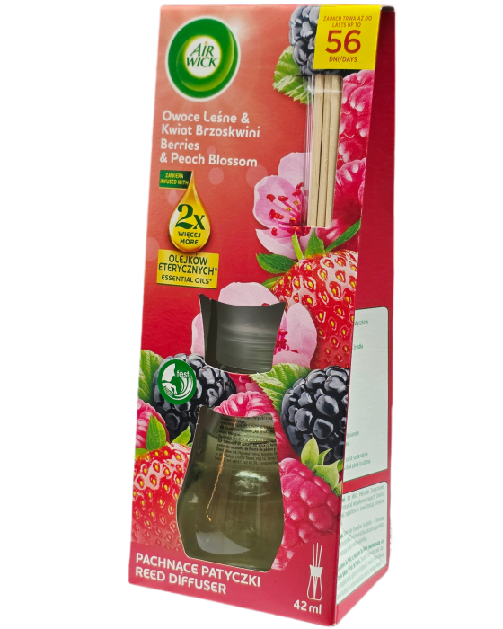 Air Wick Vonné Tyčinky 42ml Lesní plody a Broskvový květ
