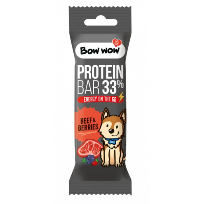 Bow wow proteinová tyčinka Hovězí & Lesní plody 32g