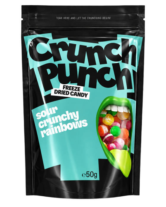 Crunch Punch Sour Crunchy Rainbows 50g