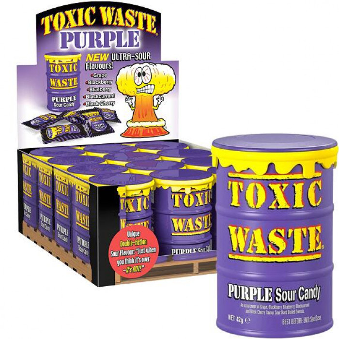 Toxic Waste Purple kyselé bonbonky 42g
