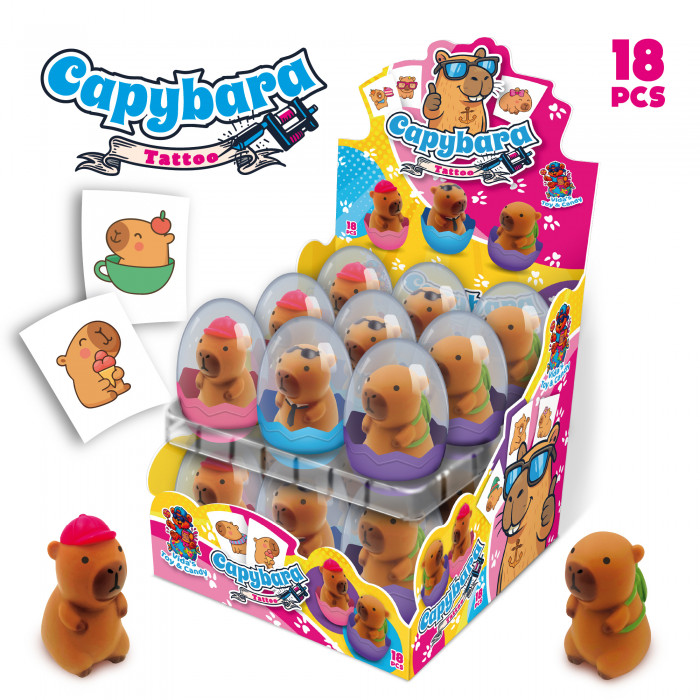 Capybara plastové vajíčko + tattoo 5g