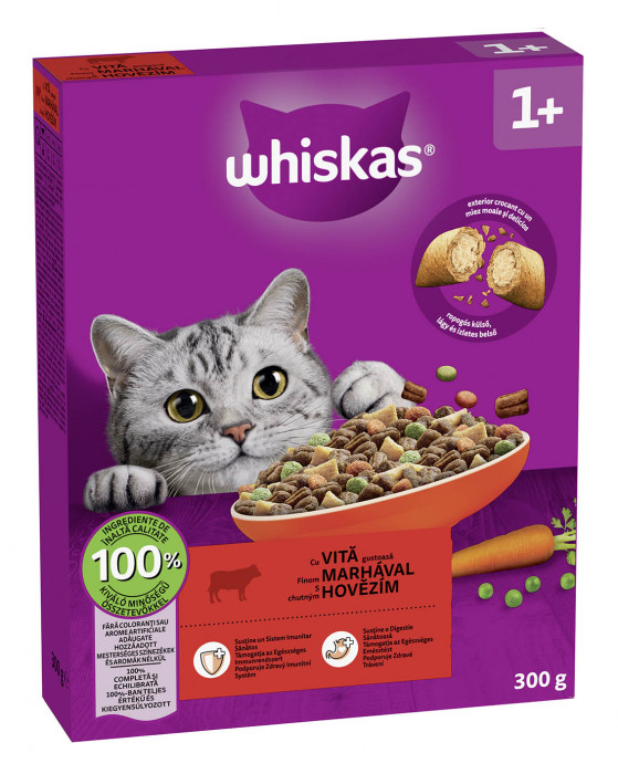 Whiskas granule Hovězí 300g