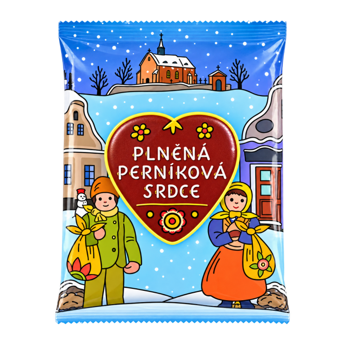 Ladovy vánoční perníčky s jahodovou náplní 160g