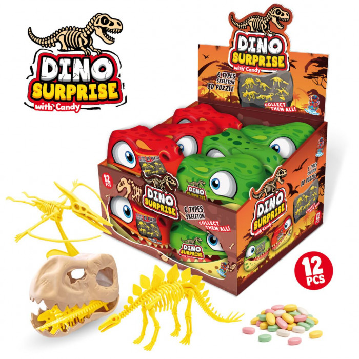 DINO SURPRISE – 3D skládačka + cukrovinka 5g