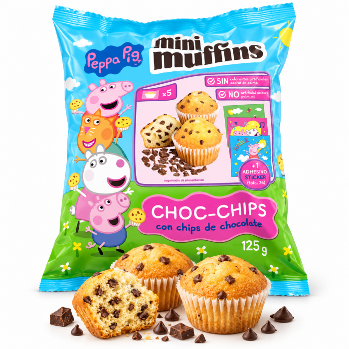 Peppa Pig Mini Muffins s kousky čokolády 125g